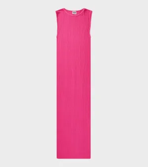 101 Tank Rib Dress Chock Pink