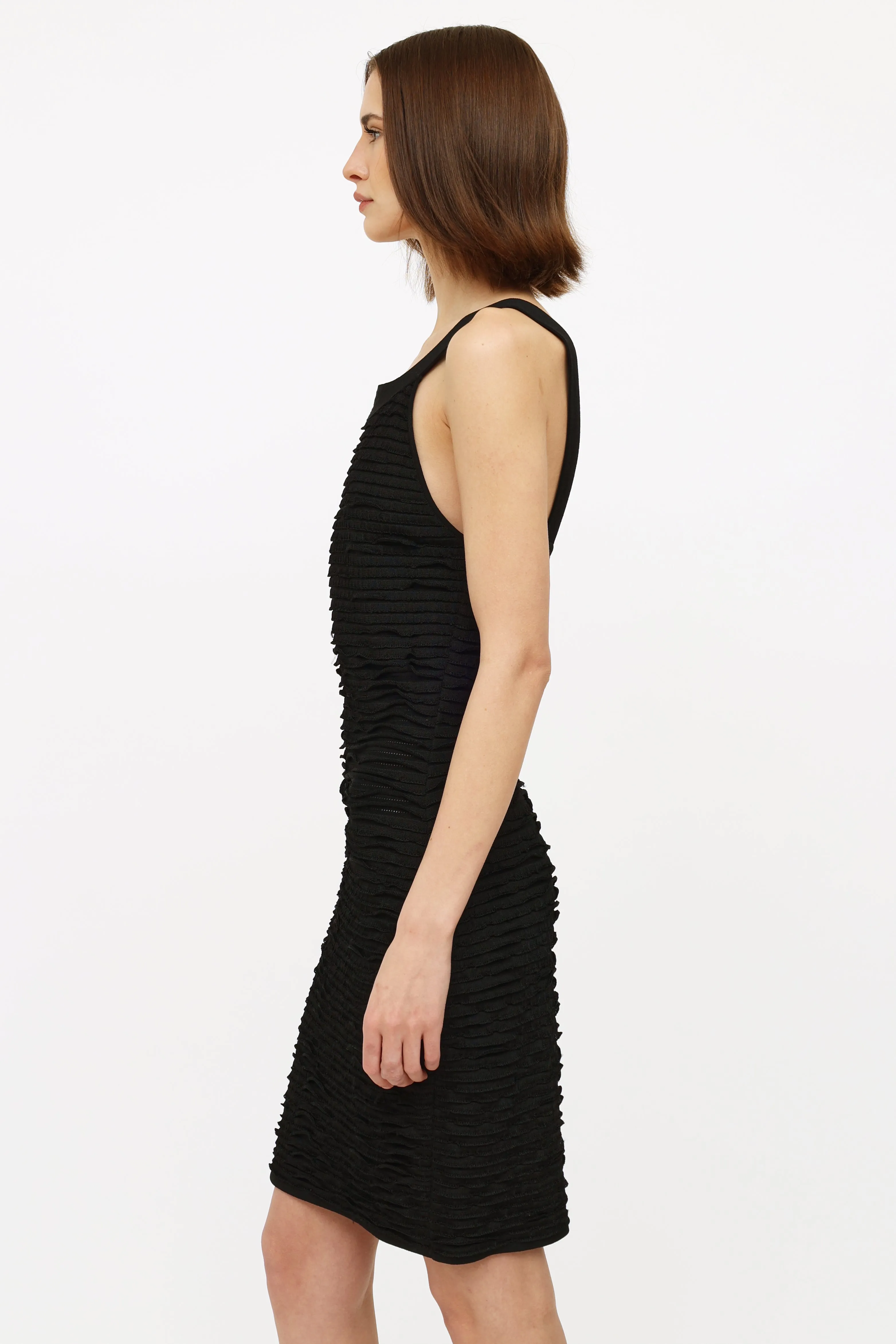 2011 Ruffle Sleeveless Dress