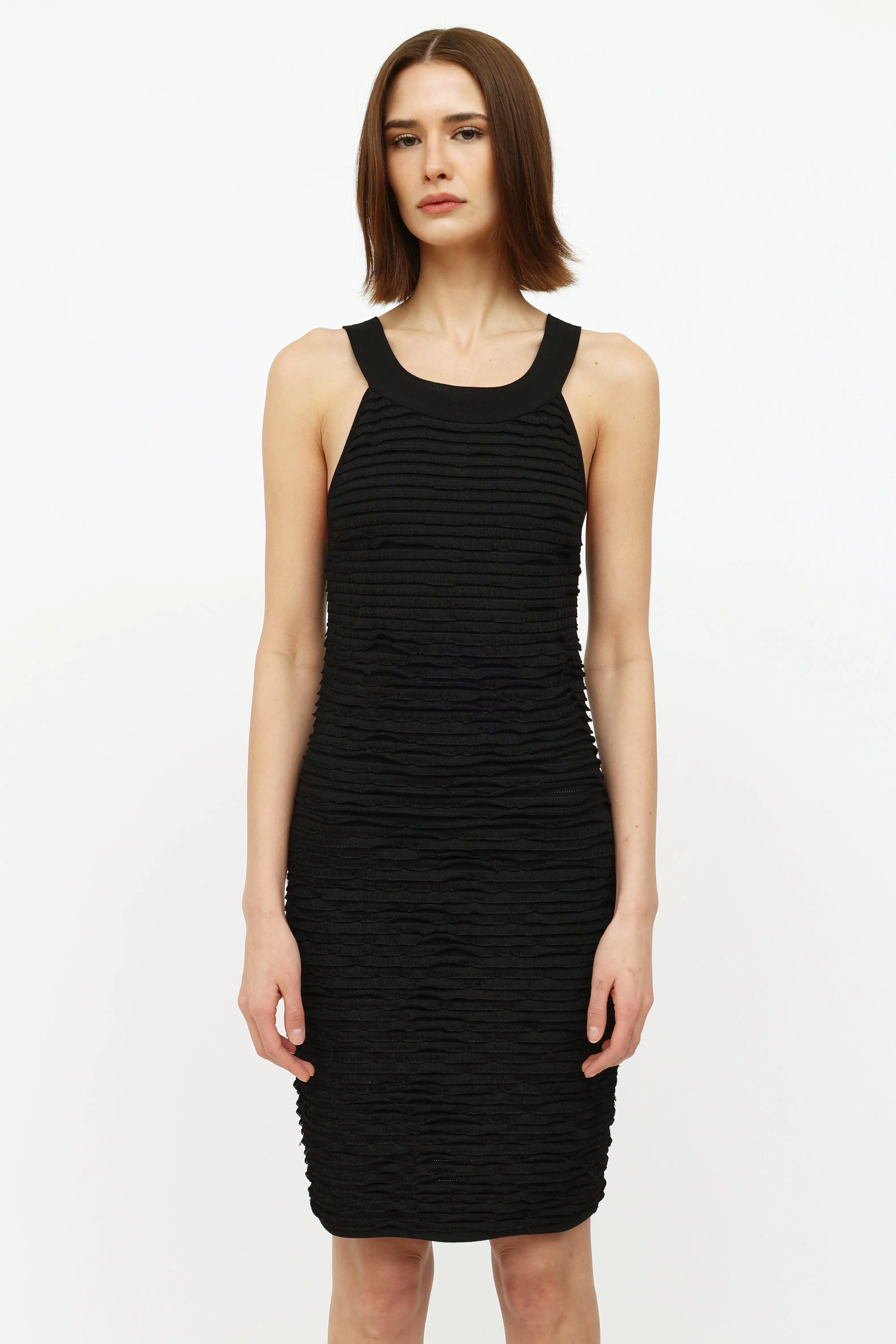 2011 Ruffle Sleeveless Dress