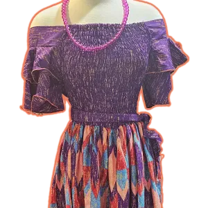 African Purple Dress
