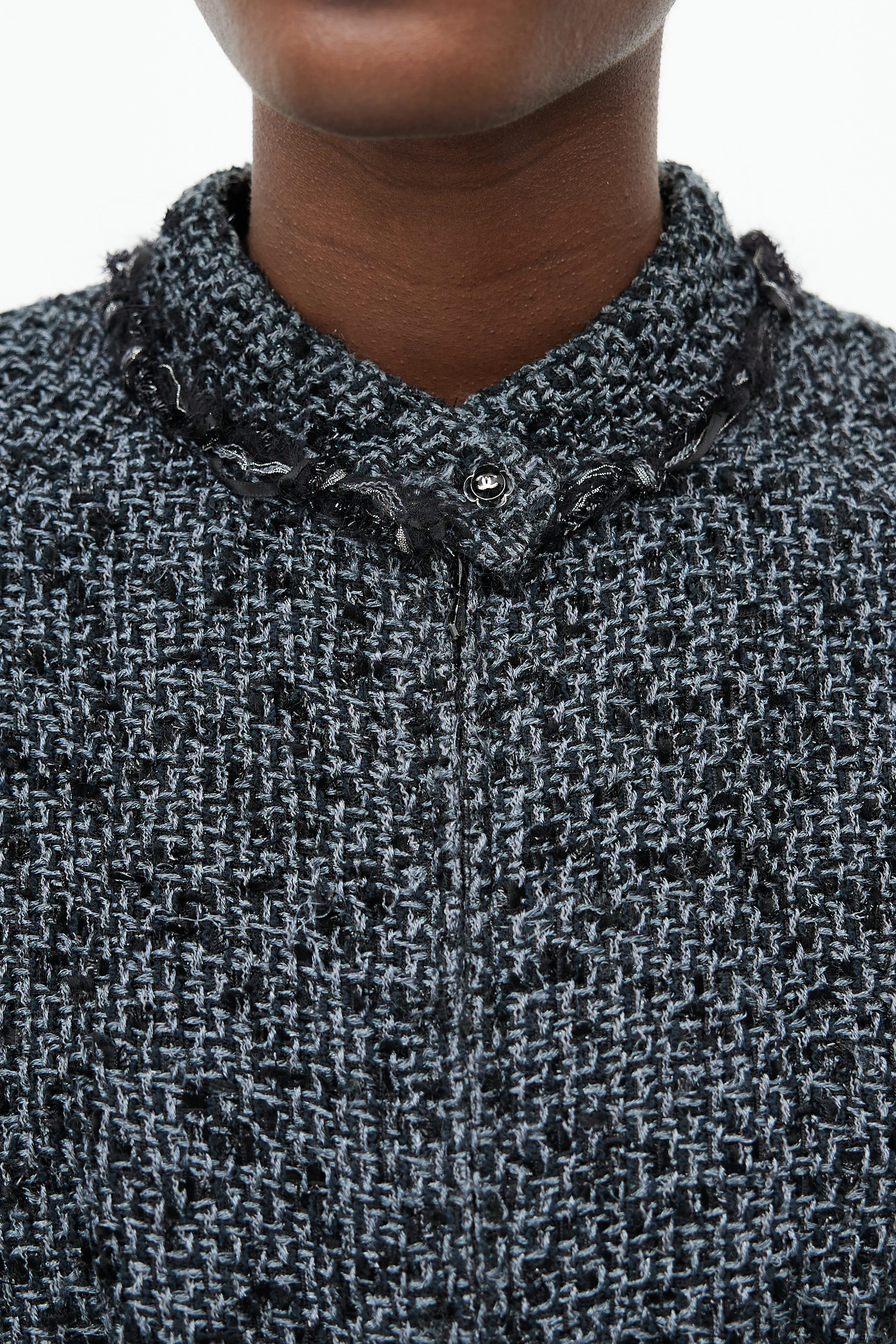 Black & Grey Tweed Dress