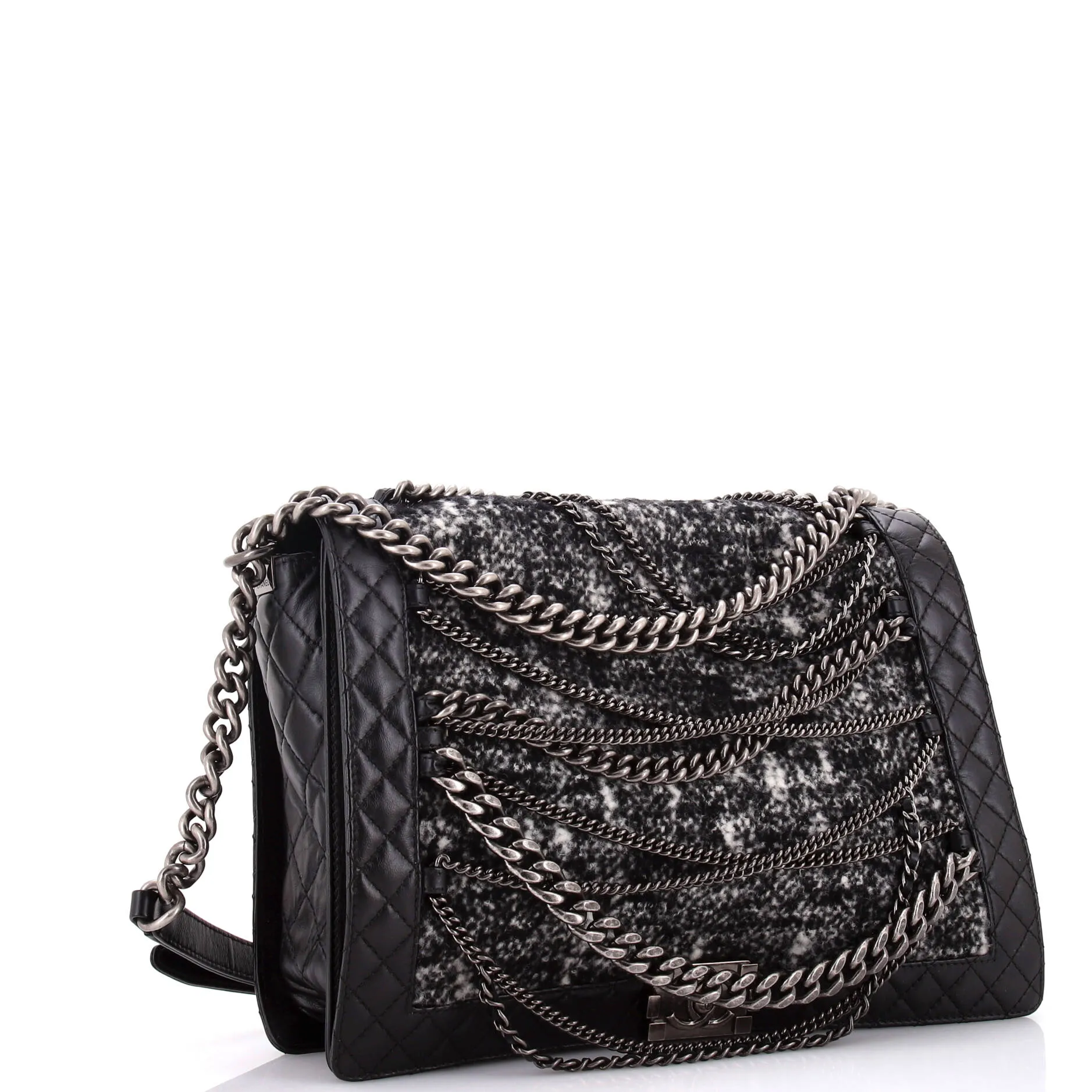 Boy Flap Bag Enchained Tweed XL