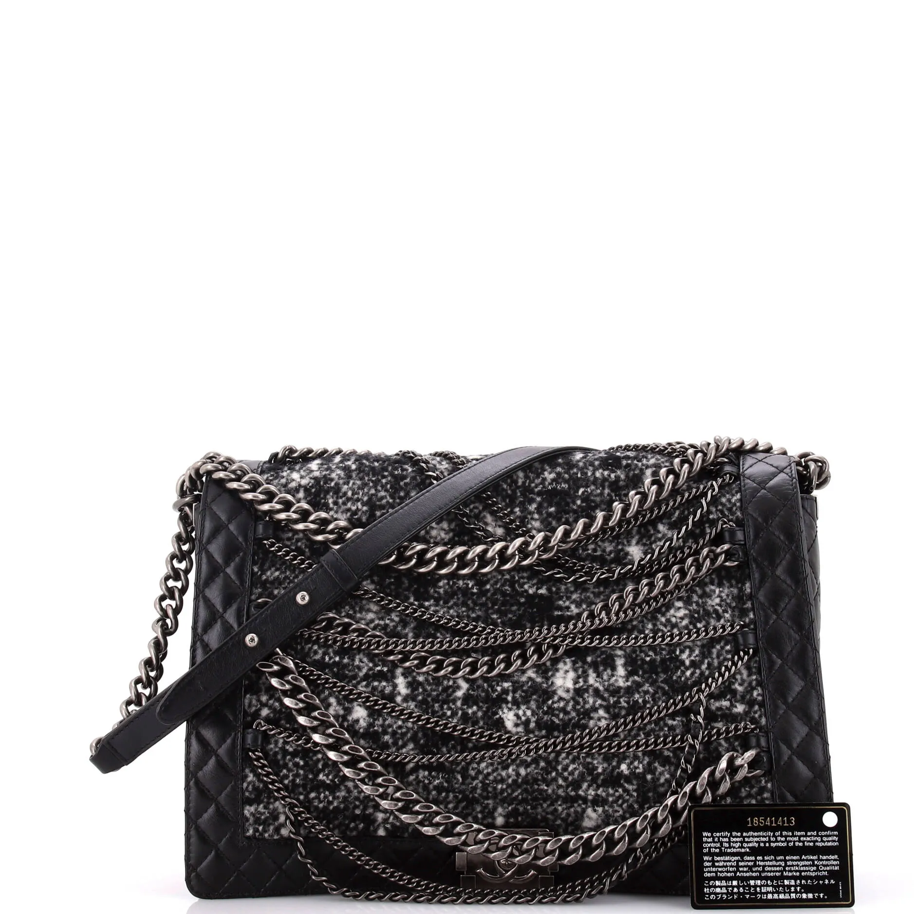 Boy Flap Bag Enchained Tweed XL