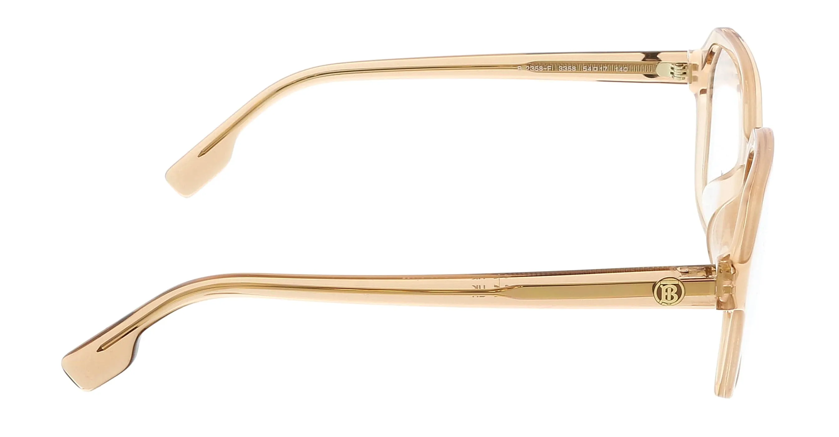 Burberry 0BE2358F 3358 Isabella Square Full Rim Transparent Peach Optical Frames