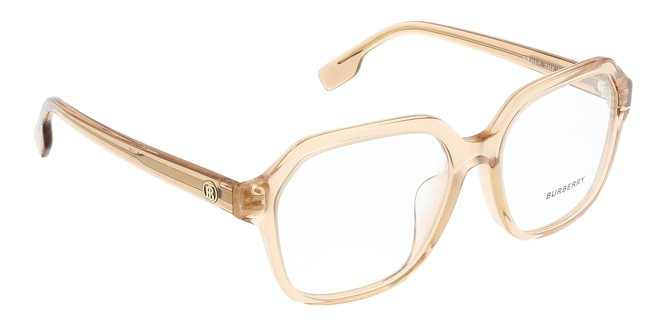 Burberry 0BE2358F 3358 Isabella Square Full Rim Transparent Peach Optical Frames