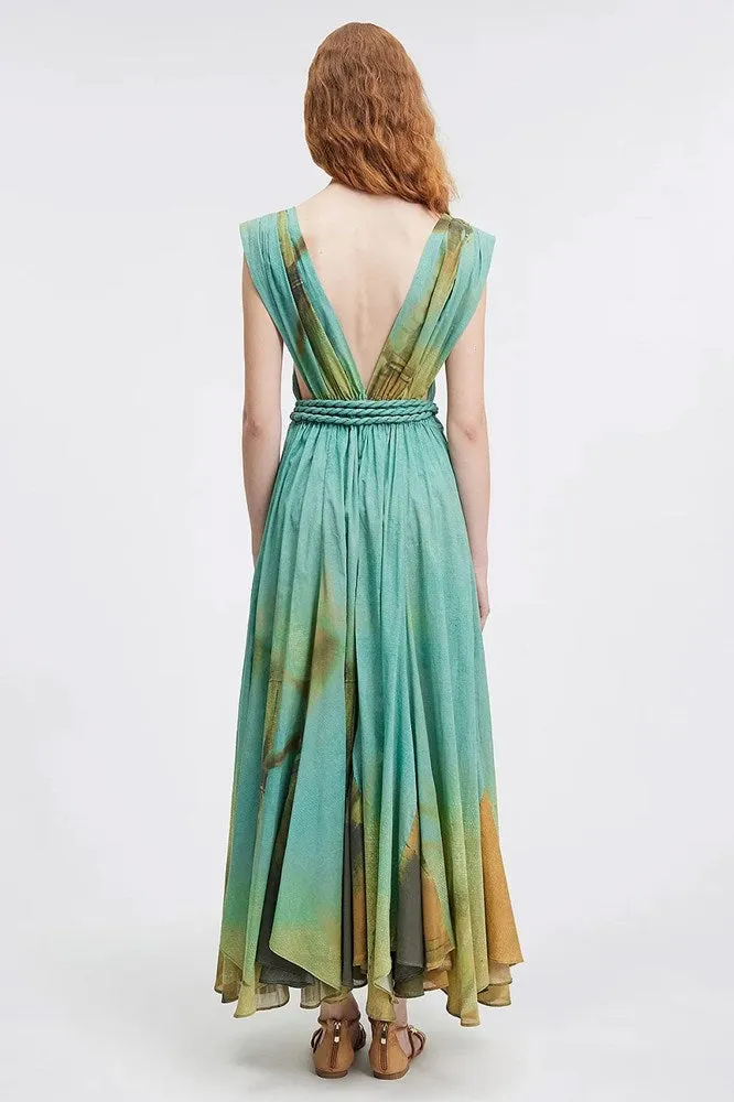 Byllos Dress - Rainfall Bamboo Green