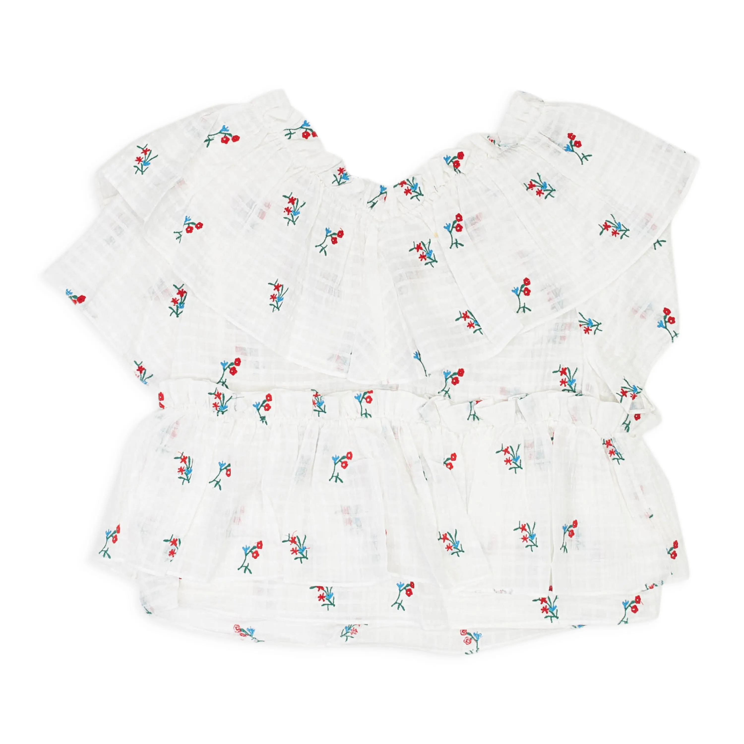 CALLIPYGIAN RUFFLE WHITE BLOUSE