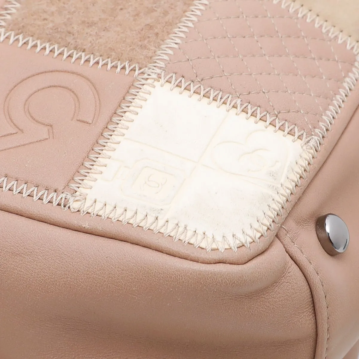 Chanel Beige CC Patchwork Precious Symbols Tote Bag