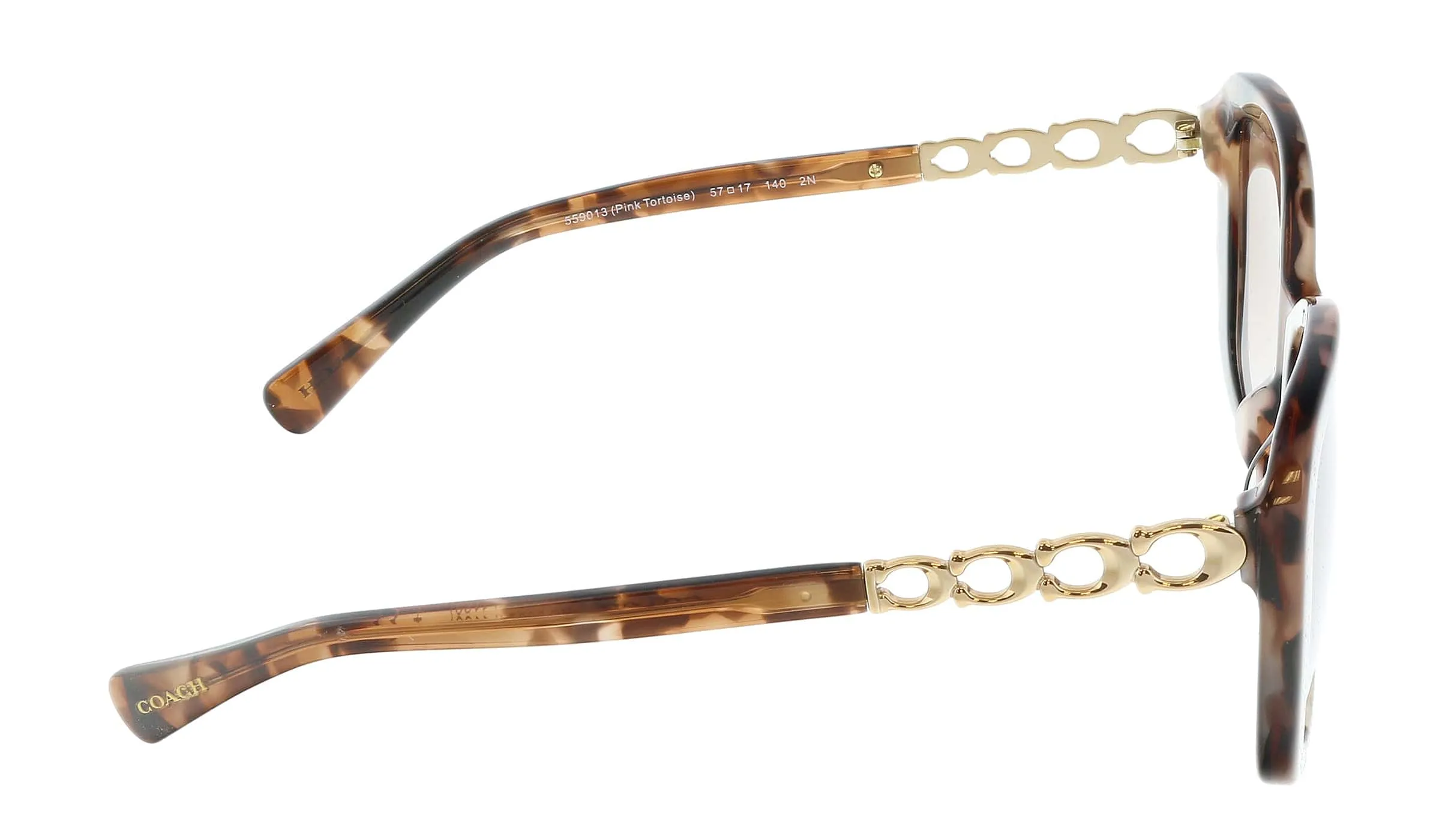 Coach 0HC8286 559013 Pink Tortoise Square  Full Rim Sunglasses