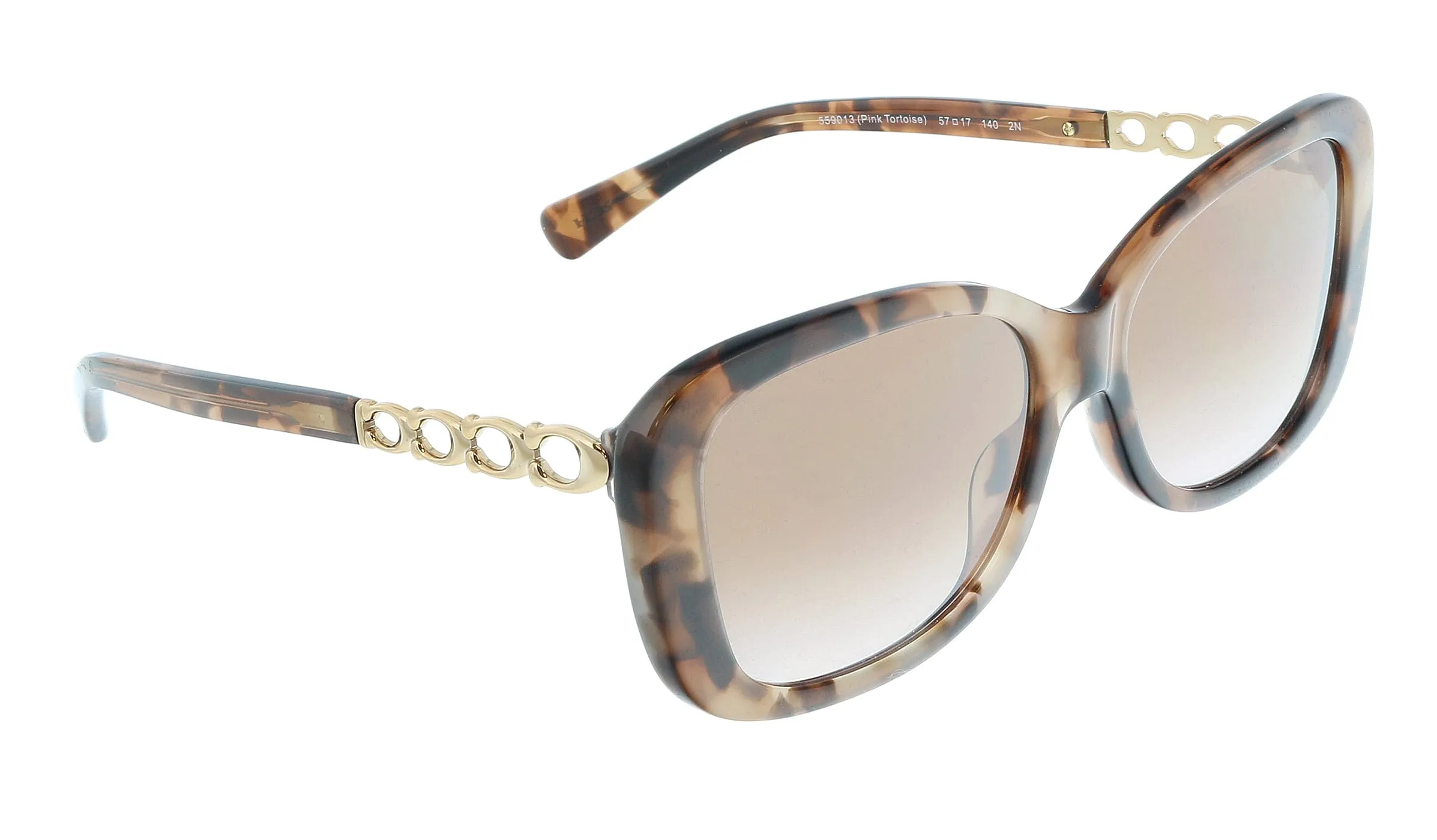 Coach 0HC8286 559013 Pink Tortoise Square  Full Rim Sunglasses