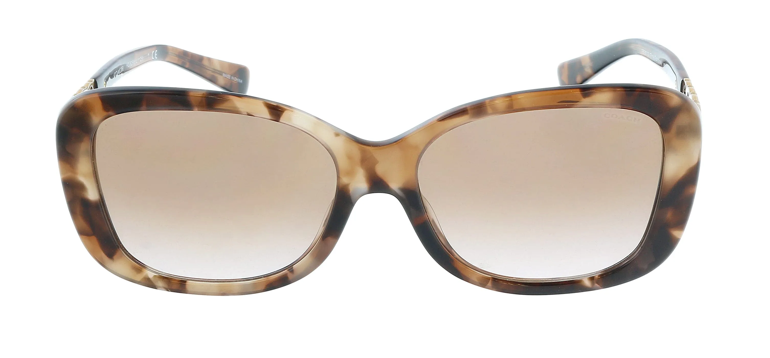 Coach 0HC8286 559013 Pink Tortoise Square  Full Rim Sunglasses