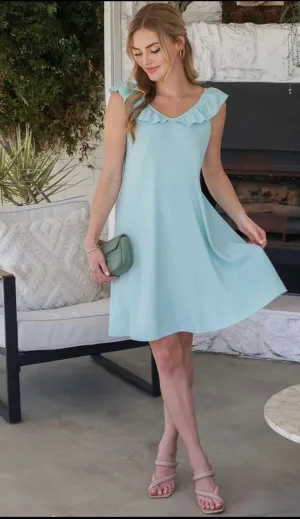 Cute Ruffle Collar Summer Dress - Final Sale