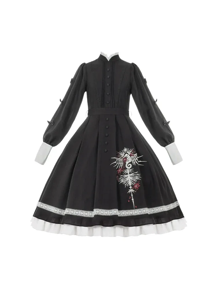 Design Ruffle Gothic Dress Original Big With Poozi