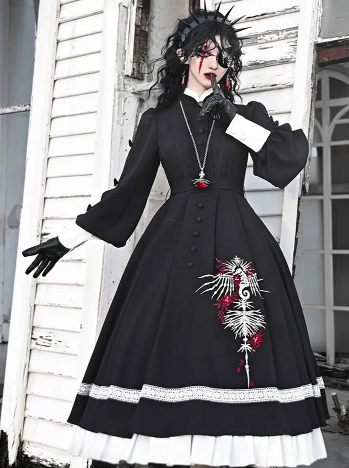 Design Ruffle Gothic Dress Original Big With Poozi