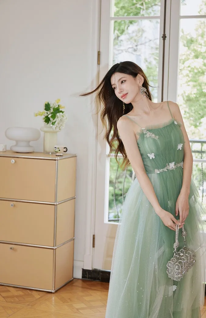 DOLLY Luxury Gradient Puffy Tube Top Sleeveless Long Princess Dress-HARIS