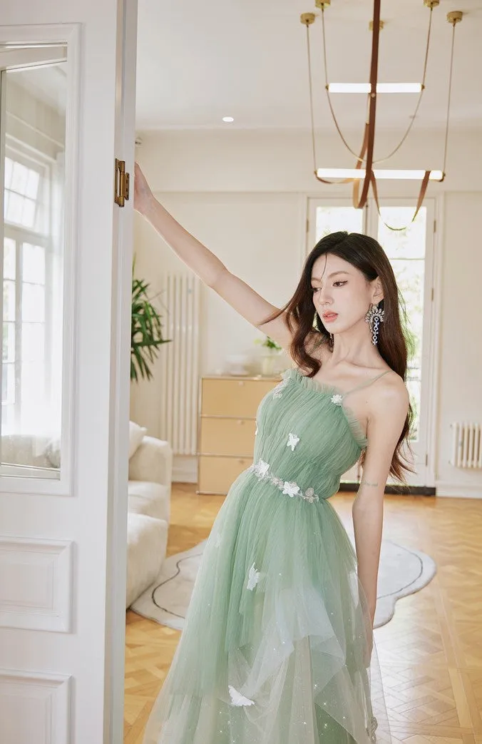 DOLLY Luxury Gradient Puffy Tube Top Sleeveless Long Princess Dress-HARIS