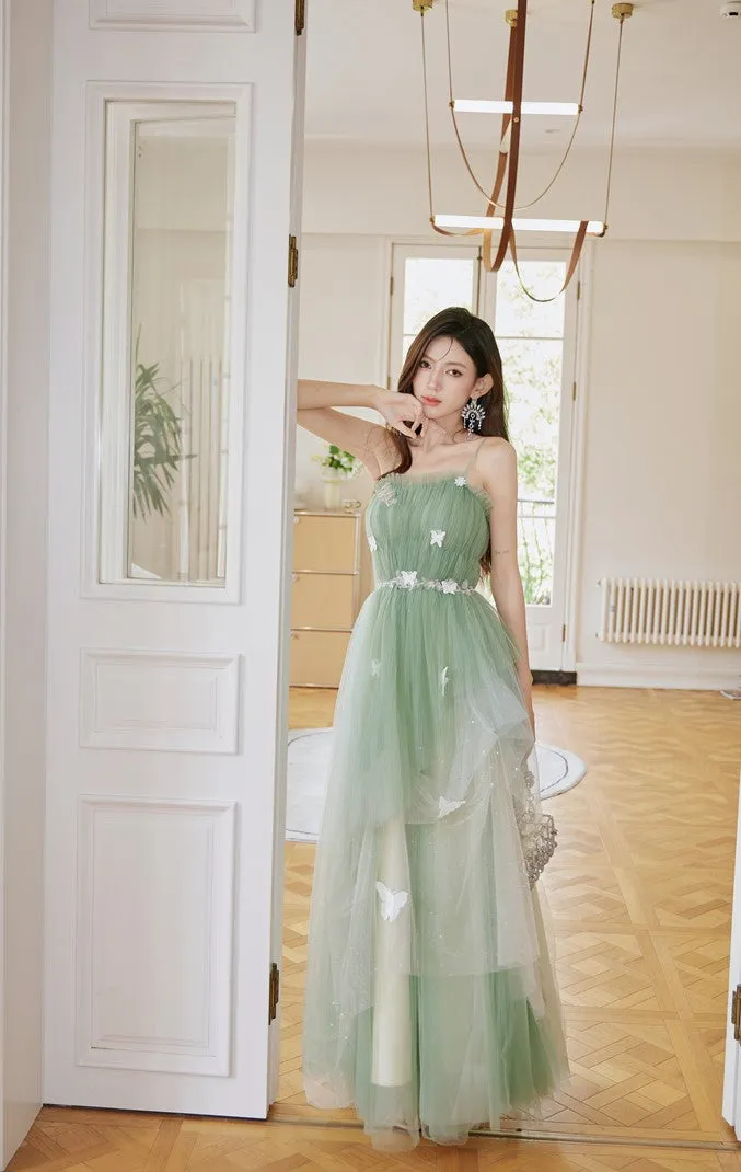 DOLLY Luxury Gradient Puffy Tube Top Sleeveless Long Princess Dress-HARIS
