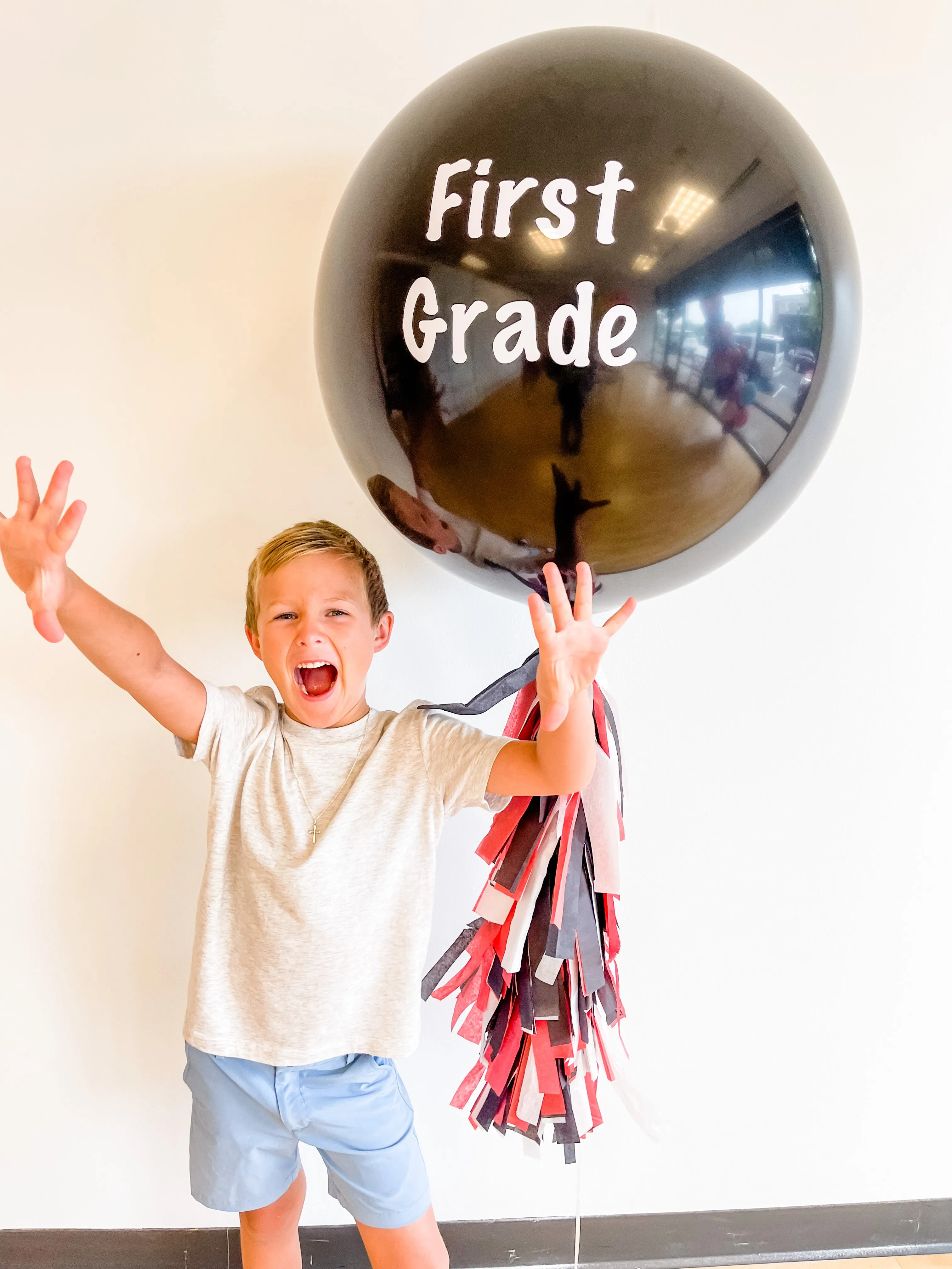 First Day of School/Grade Level/Back to School Jumbo Helium Balloon with Tassel