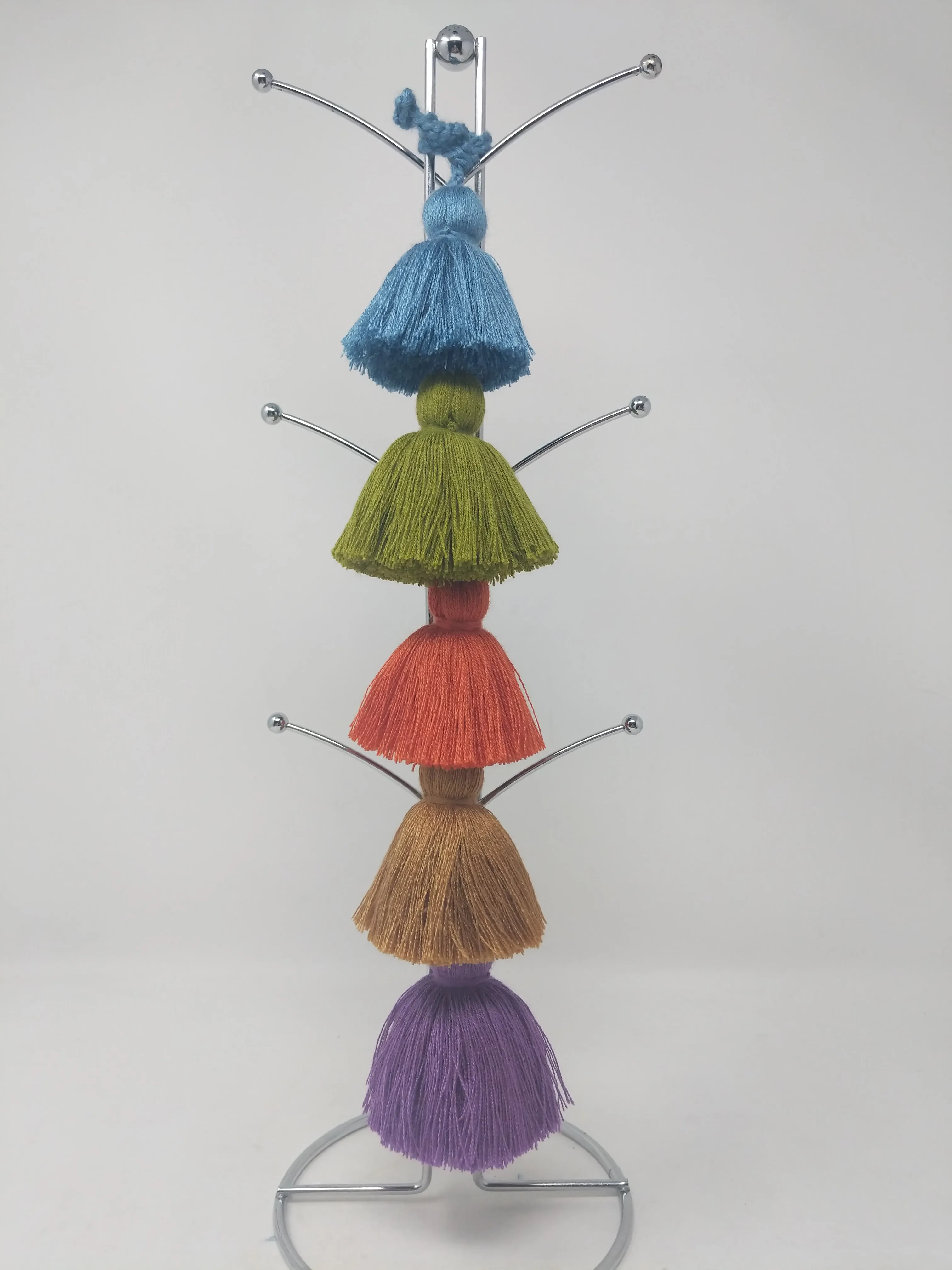 FIVE TIER TASSEL BABY BLUE