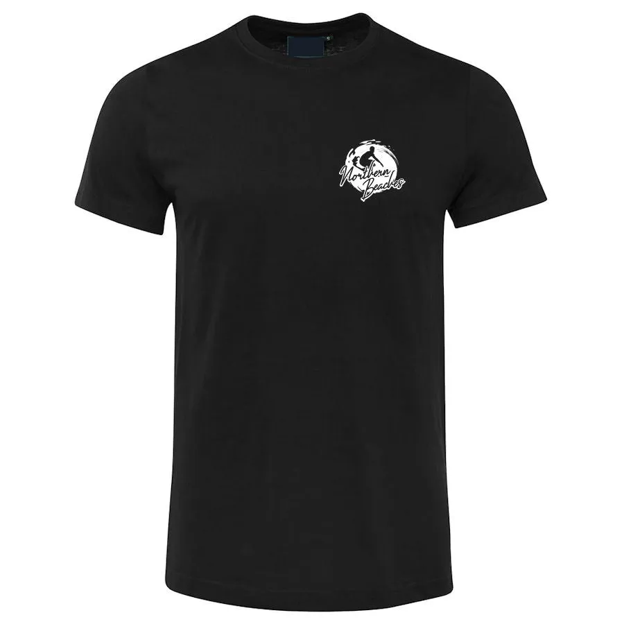 Northern Beaches Dee Why Beach T-Shirt (Black, Double-Sided)