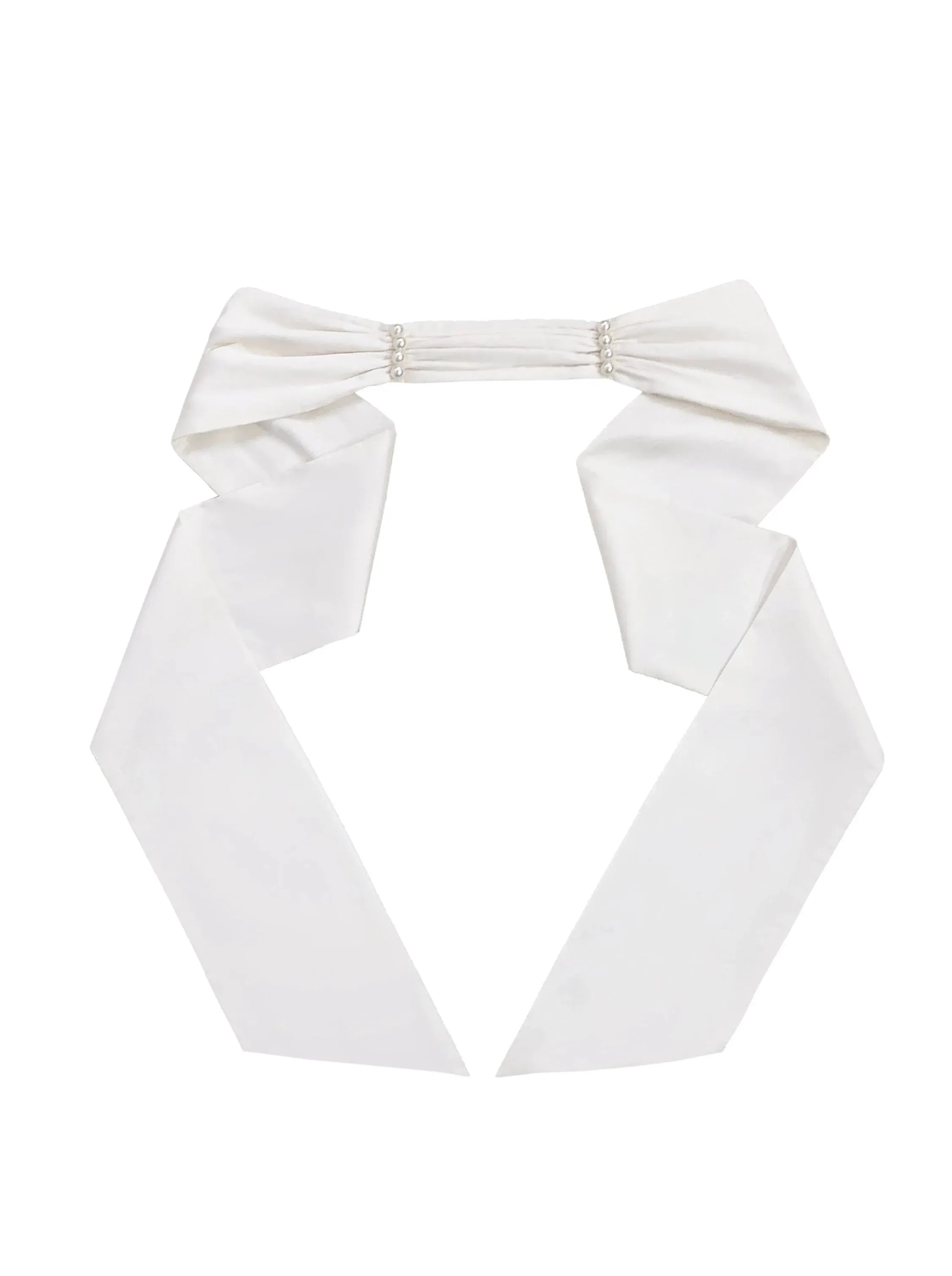 Retro Waist Collar Summer Belt White Dress Ruffle