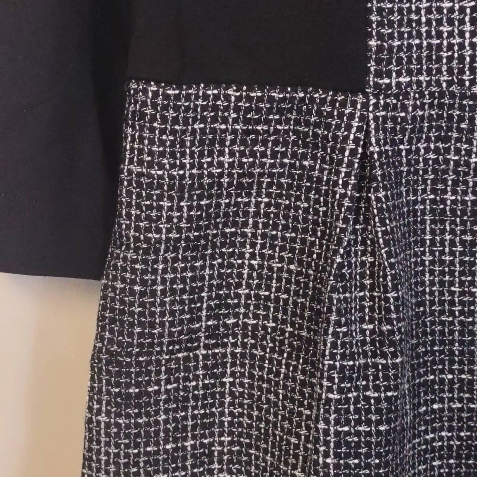 Romeo & Juliet Couture Contrast Dress Large Black White