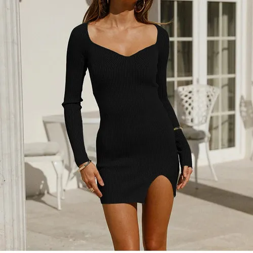 Tossy Knit White Sweater Dress