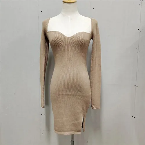 Tossy Knit White Sweater Dress