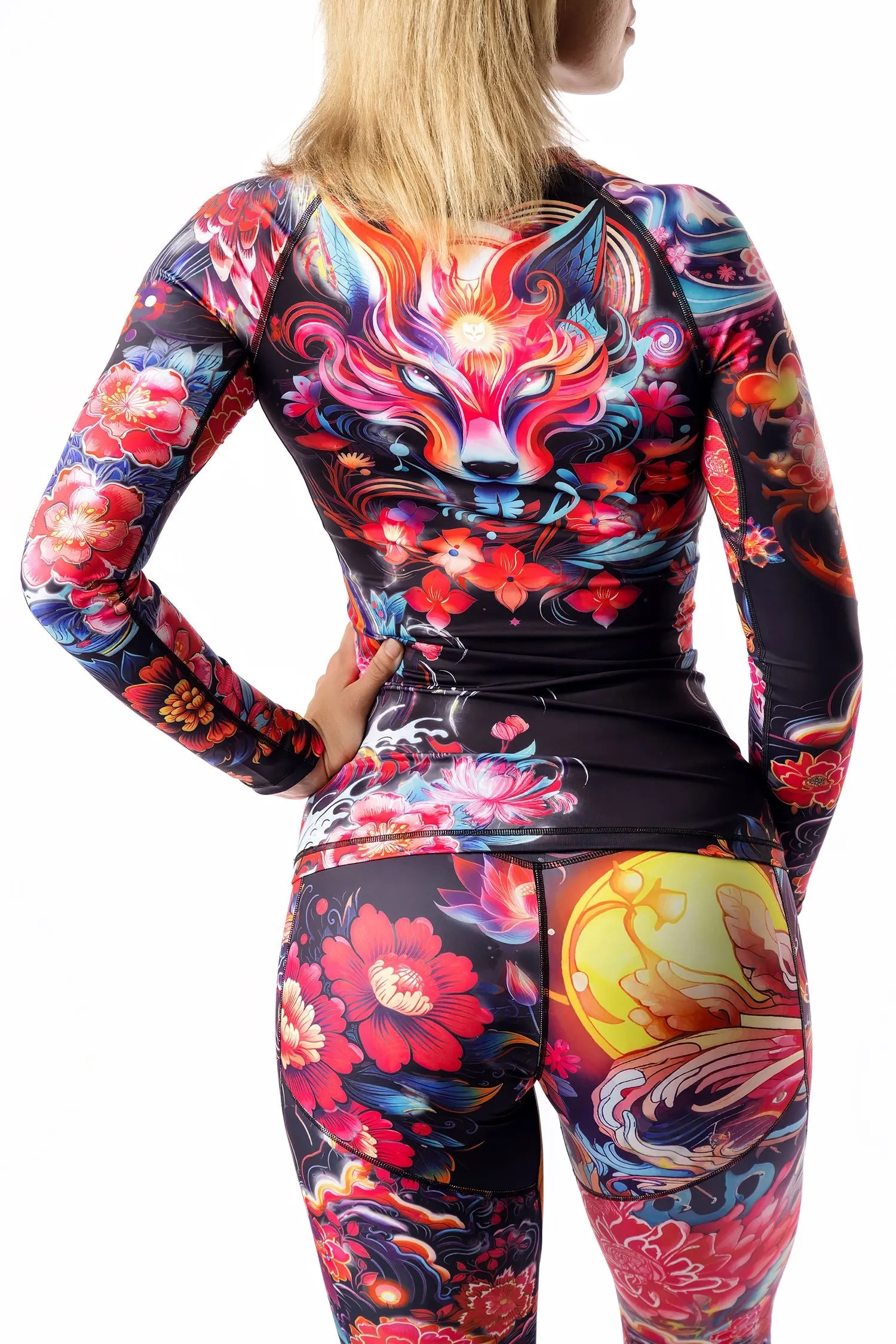 Women's Kitsune Dream Jiu Jitsu Art Wear Rashguard - Long Sleeve